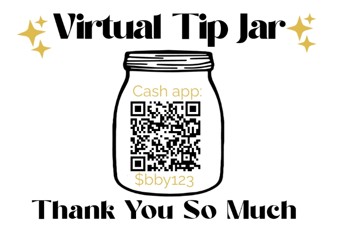 Virtual Tip Jar | Scan To Pay Etichetta template
